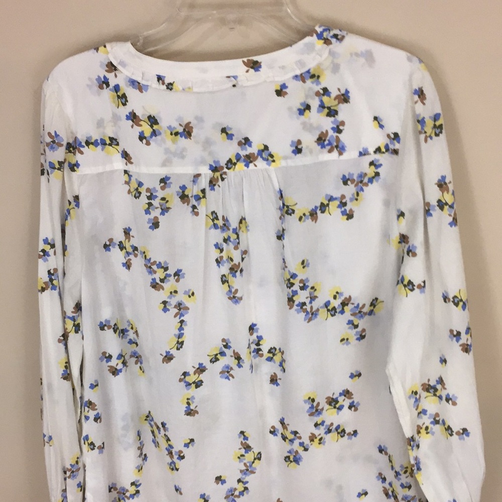 Talbots Plus Button Down Floral Top Shirt with Mini Ruffle Detailing Size X - Picture 6 of 16